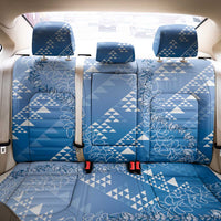 Hawaii Royal Blue Kapa Back Car Seat Cover Vintage 'Ohe Kāpala Motifs Mix Plumeria Leis LT7 - Polynesian Pride