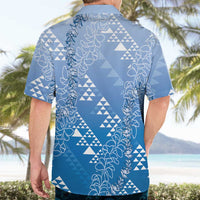 Hawaii Royal Blue Kapa Hawaiian Shirt Vintage 'Ohe Kāpala Motifs Mix Plumeria Leis LT7 - Polynesian Pride