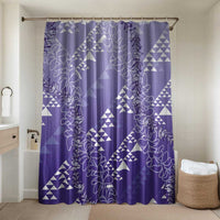 Hawaii Lavender Kapa Bathroom Set Vintage 'Ohe Kāpala Motifs Mix Plumeria Leis LT7 Shower Curtain Only Lavender - Polynesian Pride