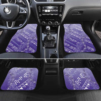 Hawaii Lavender Kapa Car Mats Vintage 'Ohe Kāpala Motifs Mix Plumeria Leis
