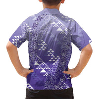 Hawaii Lavender Kapa Hawaiian Shirt Vintage 'Ohe Kāpala Motifs Mix Plumeria Leis LT7 - Polynesian Pride