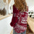 Polynesian Plumeria Women Casual Shirt Ride The Waves - Burgundy LT7 - Polynesian Pride