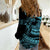 Polynesian Plumeria Women Casual Shirt Ride The Waves - Turquoise LT7 - Polynesian Pride
