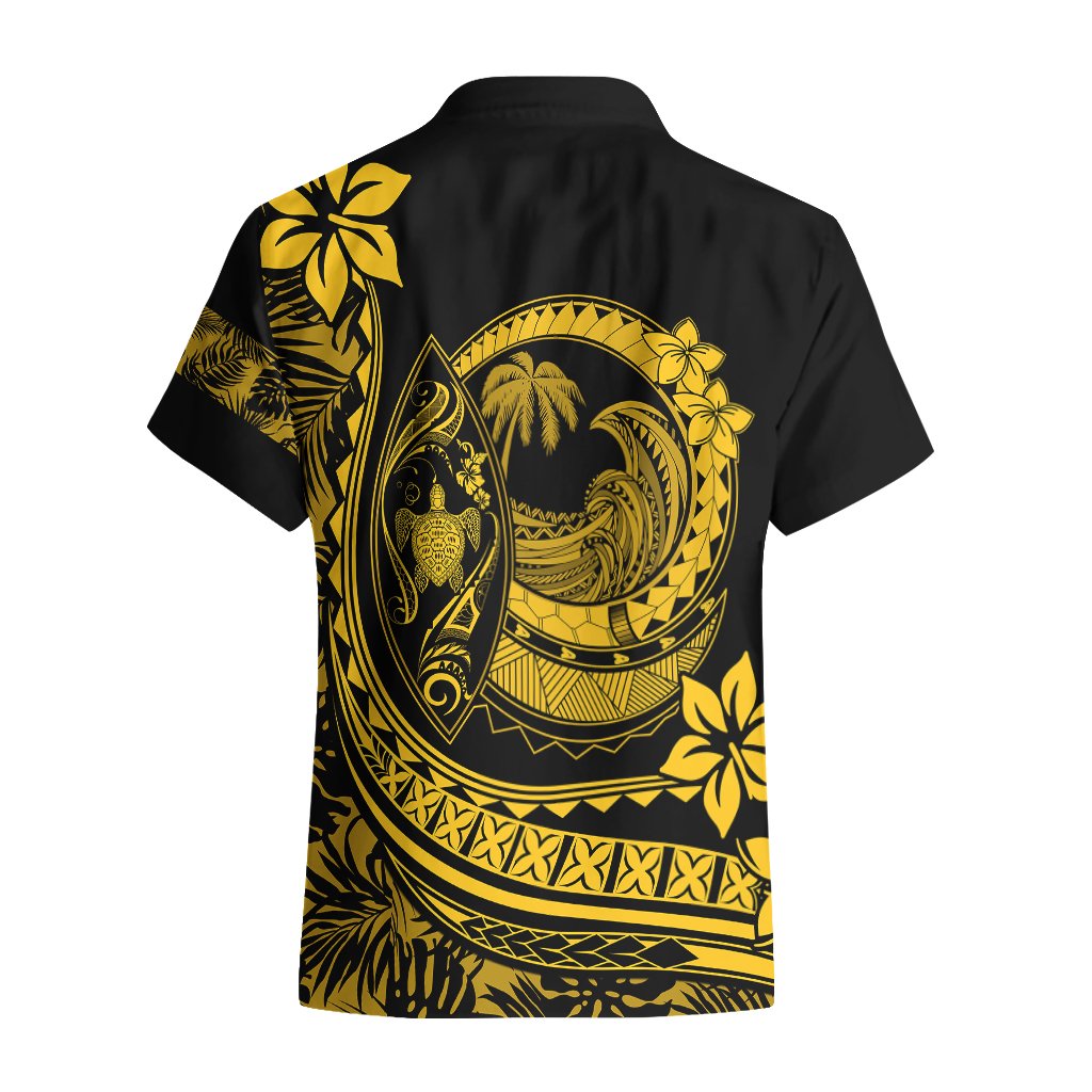 Polynesian Plumeria Hawaiian Shirt Ride The Waves - Yellow LT7 - Polynesian Pride