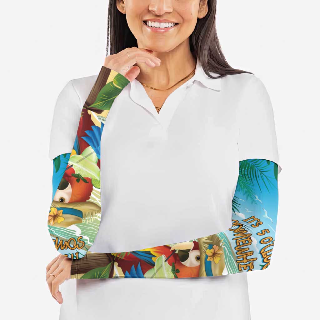 Aloha Hawaii It's 5 o'clock Somewhere Arm Sleeves - Polynesian Pride