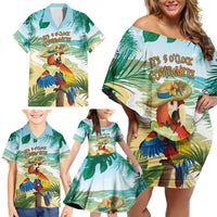 Aloha Hawaii It's 5 o'clock Somewhere Family Matching Off Shoulder Short Dress and Hawaiian Shirt LT7 - Polynesian Pride