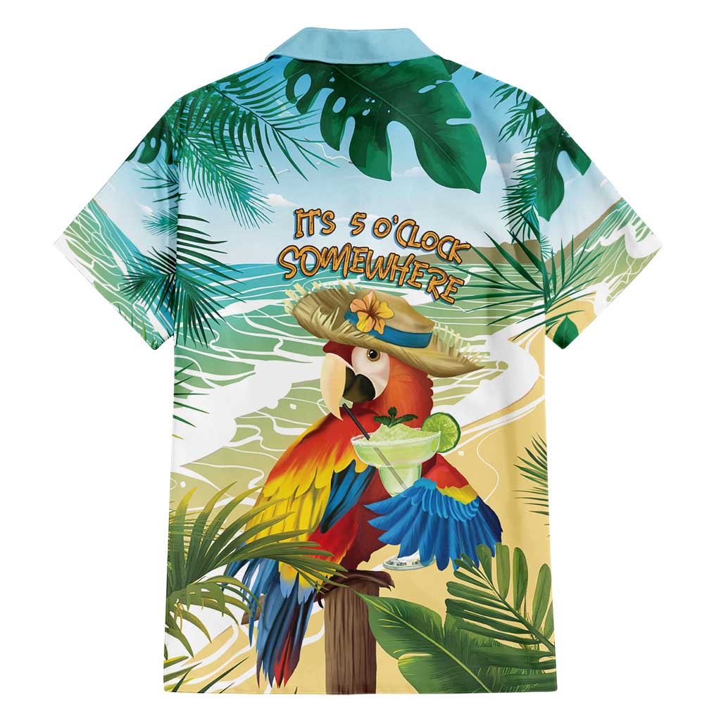 Aloha Hawaii It's 5 o'clock Somewhere Family Matching Off Shoulder Short Dress and Hawaiian Shirt LT7 - Polynesian Pride