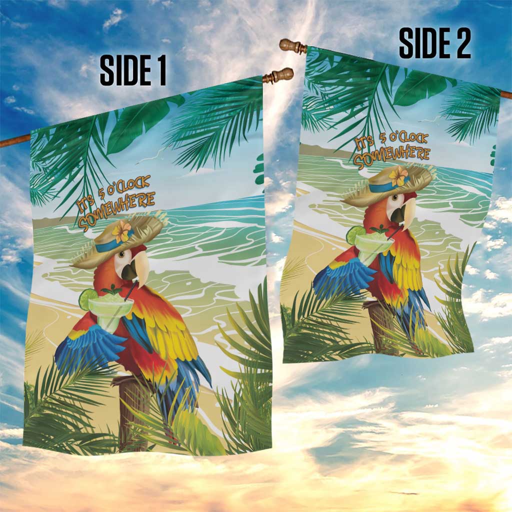 Aloha Hawaii It's 5 o'clock Somewhere Garden Flag - Polynesian Pride