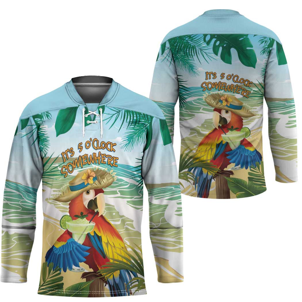 Aloha Hawaii It's 5 o'clock Somewhere Hockey Jersey - Polynesian Pride
