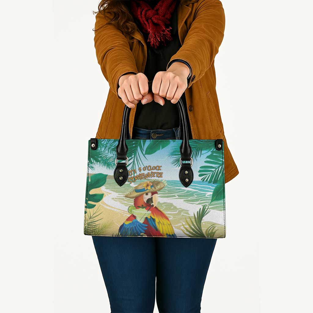 Aloha Hawaii It's 5 o'clock Somewhere Leather Bag - Polynesian Pride
