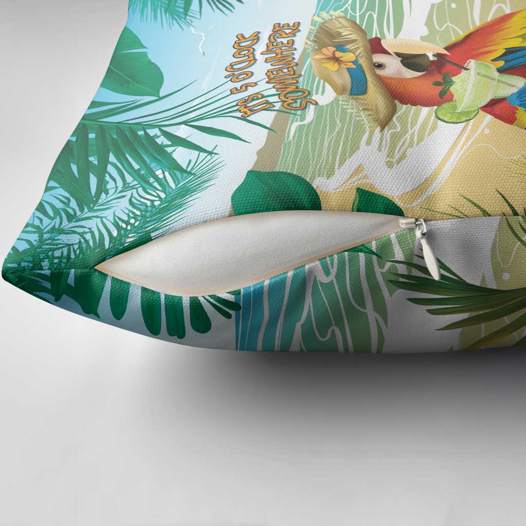 Aloha Hawaii It's 5 o'clock Somewhere Pillow Cover - Polynesian Pride