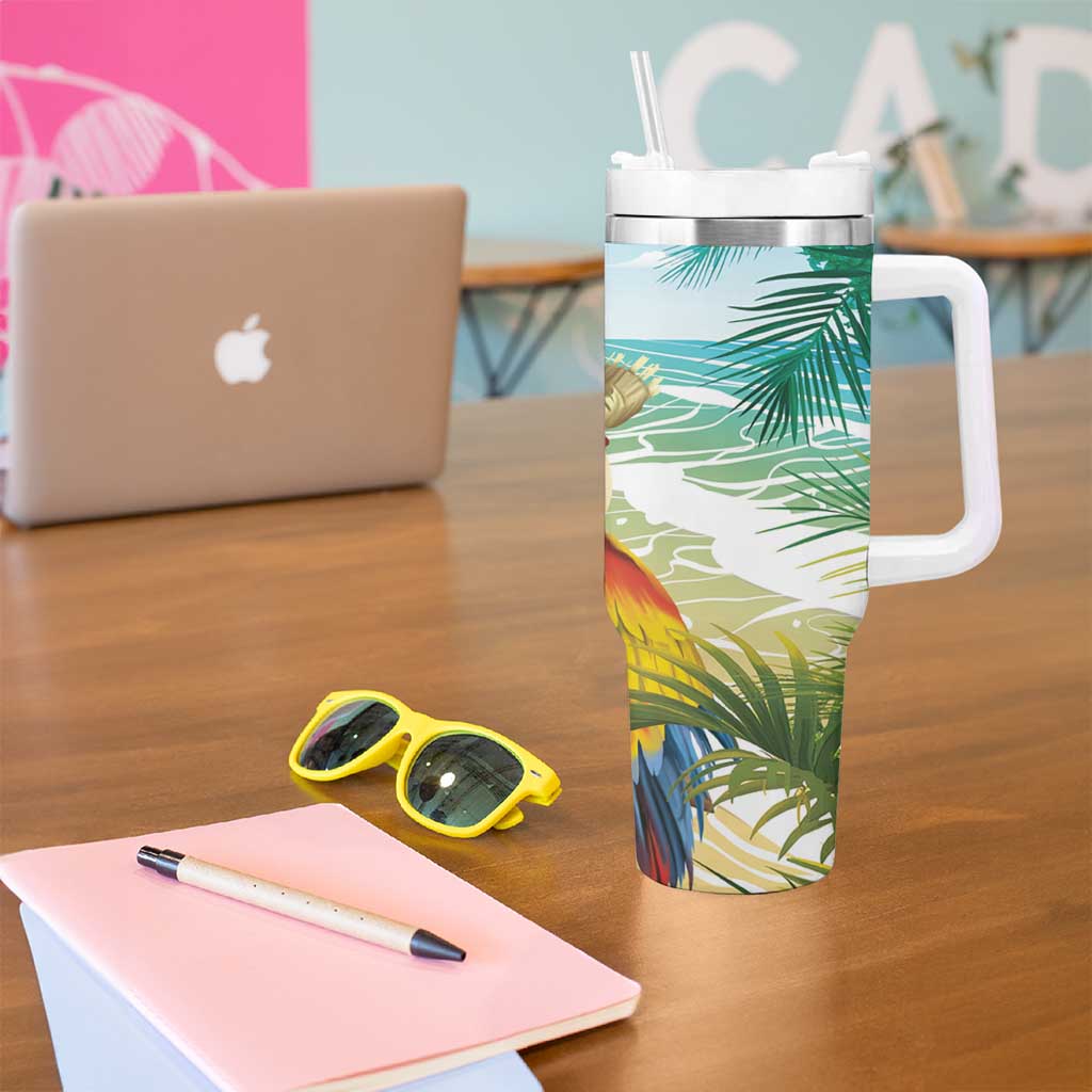 Aloha Hawaii It's 5 o'clock Somewhere Tumbler With Handle - Polynesian Pride