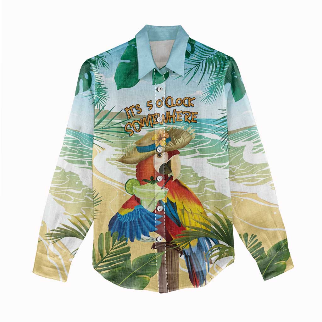 Aloha Hawaii It's 5 o'clock Somewhere Women Casual Shirt - Polynesian Pride