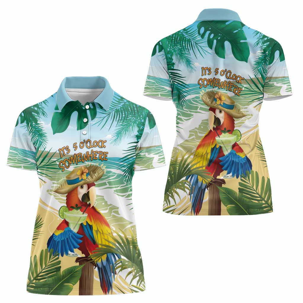 Aloha Hawaii It's 5 o'clock Somewhere Women Polo Shirt LT7 - Polynesian Pride