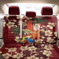 Crimson Red Tropical Christmas Hawaii Tapa Back Car Seat Cover Aloha Santa Drink Party LT7 - Polynesian Pride