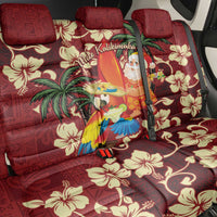 Crimson Red Tropical Christmas Hawaii Tapa Back Car Seat Cover Aloha Santa Drink Party LT7 - Polynesian Pride