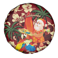 Crimson Red Tropical Christmas Hawaii Tapa Spare Tire Cover Aloha Santa Drink Party LT7 - Polynesian Pride