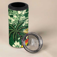 Moss Green Tropical Christmas Hawaii Tapa 4 in 1 Can Cooler Tumbler Aloha Santa Drink Party LT7 - Polynesian Pride
