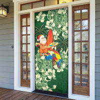 Moss Green Tropical Christmas Hawaii Tapa Door Cover Aloha Santa Drink Party LT7 - Polynesian Pride