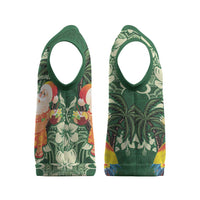 Moss Green Tropical Christmas Hawaii Tapa Christmas Knitted V-Neck Vest Aloha Santa Drink Party LT7 - Polynesian Pride