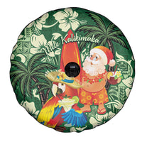 Moss Green Tropical Christmas Hawaii Tapa Spare Tire Cover Aloha Santa Drink Party LT7 - Polynesian Pride