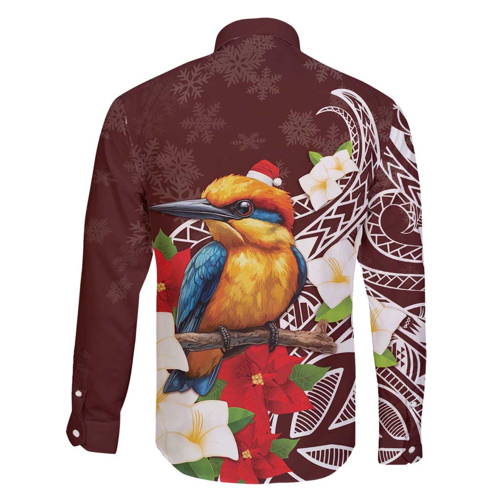 Felis Pasgua Guam Family Matching Mermaid Dress and Hawaiian Shirt Christmas Sihek Kingfisher with Guasali LT7 - Polynesian Pride