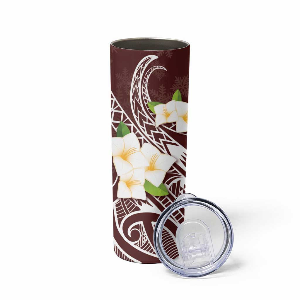 Felis Pasgua Guam Skinny Tumbler Christmas Sihek Kingfisher with Guasali LT7 - Polynesian Pride