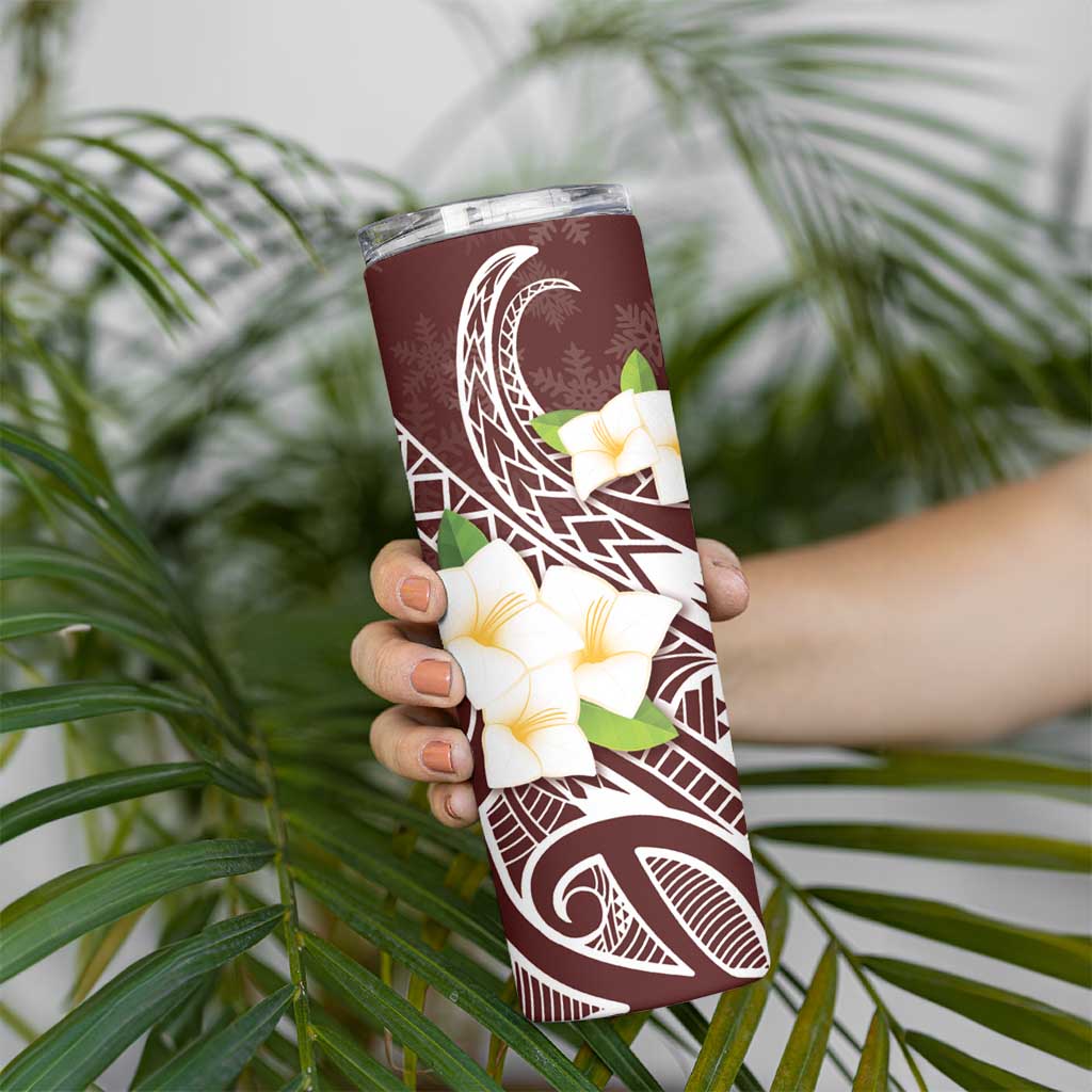 Felis Pasgua Guam Skinny Tumbler Christmas Sihek Kingfisher with Guasali LT7 - Polynesian Pride