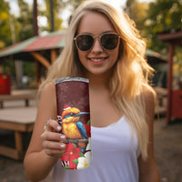 Felis Pasgua Guam Skinny Tumbler Christmas Sihek Kingfisher with Guasali LT7 - Polynesian Pride