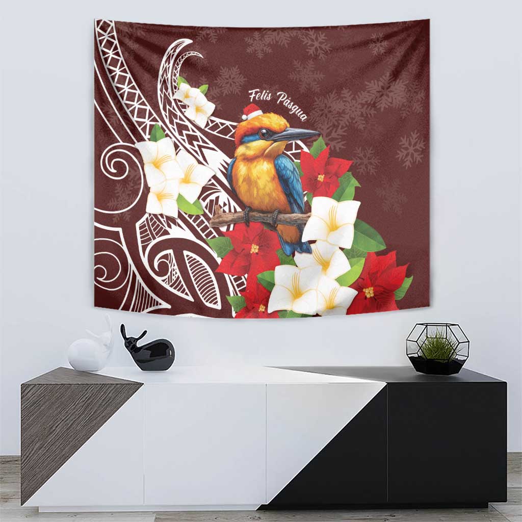 Felis Pasgua Guam Tapestry Christmas Sihek Kingfisher with Guasali LT7 - Polynesian Pride