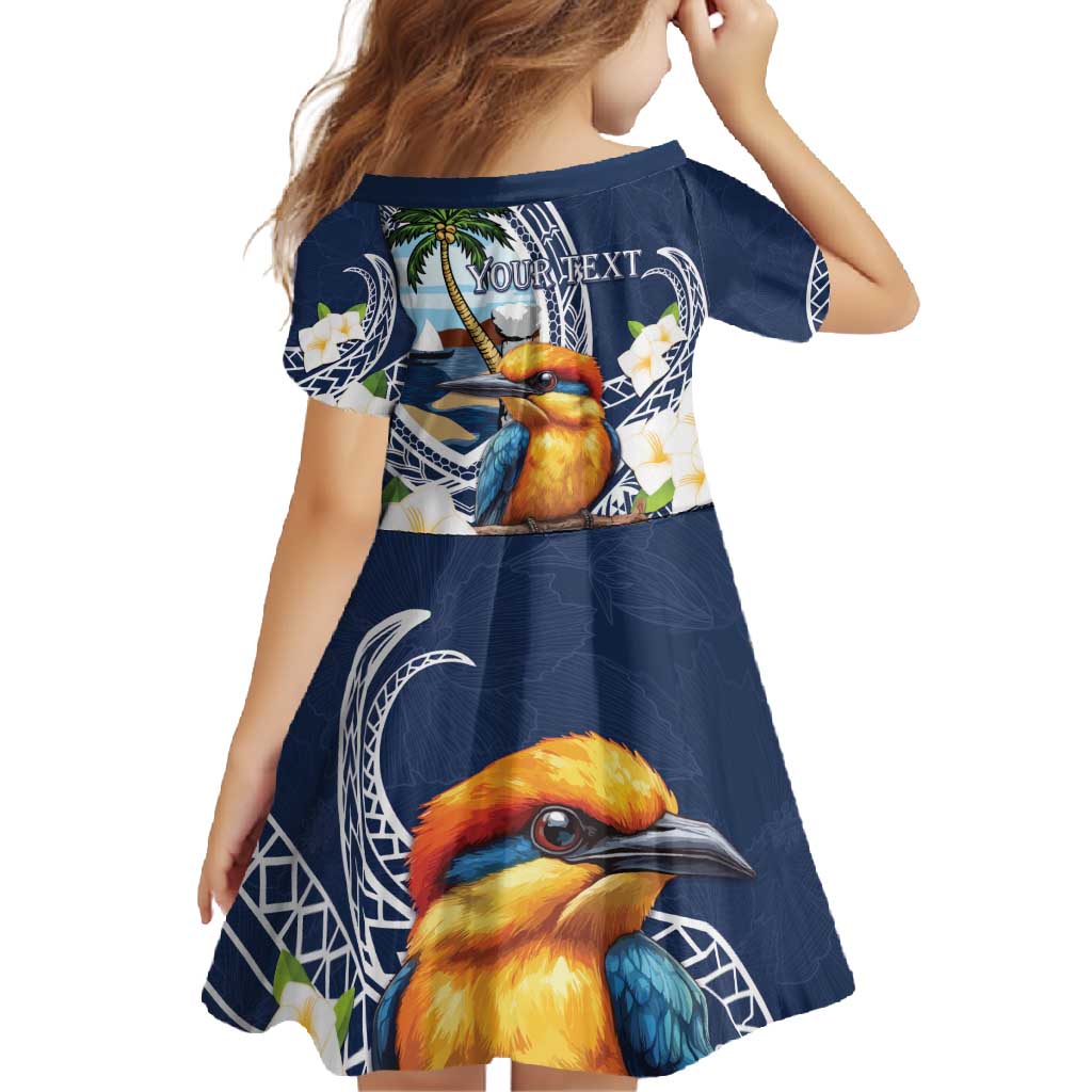Hafa Adai Guam Family Matching Off Shoulder Maxi Dress and Hawaiian Shirt Sihek Guam Kingfisher with Guasali LT7 - Polynesian Pride