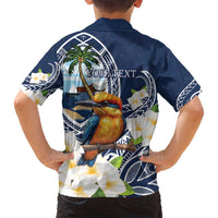Hafa Adai Guam Family Matching Summer Maxi Dress and Hawaiian Shirt Sihek Guam Kingfisher with Guasali LT7 - Polynesian Pride