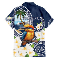 Hafa Adai Guam Family Matching Tank Maxi Dress and Hawaiian Shirt Sihek Guam Kingfisher with Guasali LT7 - Polynesian Pride