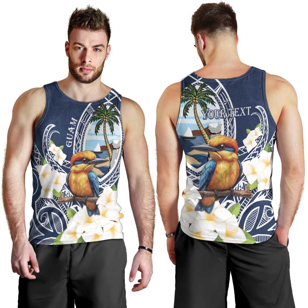 Hafa Adai Guam Men Tank Top Sihek Guam Kingfisher with Guasali