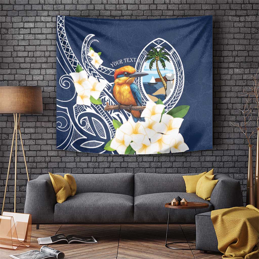 Hafa Adai Guam Tapestry Sihek Guam Kingfisher with Guasali LT7 - Polynesian Pride