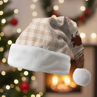 Aloha Hawaii Cowboys Paniolo Christmas Santa Hat Beige Palaka LT7 Without Fur Beige - Polynesian Pride