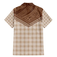 Aloha Hawaii Cowboys Paniolo Family Matching Mermaid Dress and Hawaiian Shirt Beige Palaka LT7 - Polynesian Pride