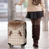 Aloha Hawaii Cowboys Paniolo Luggage Cover Beige Palaka - Polynesian Pride