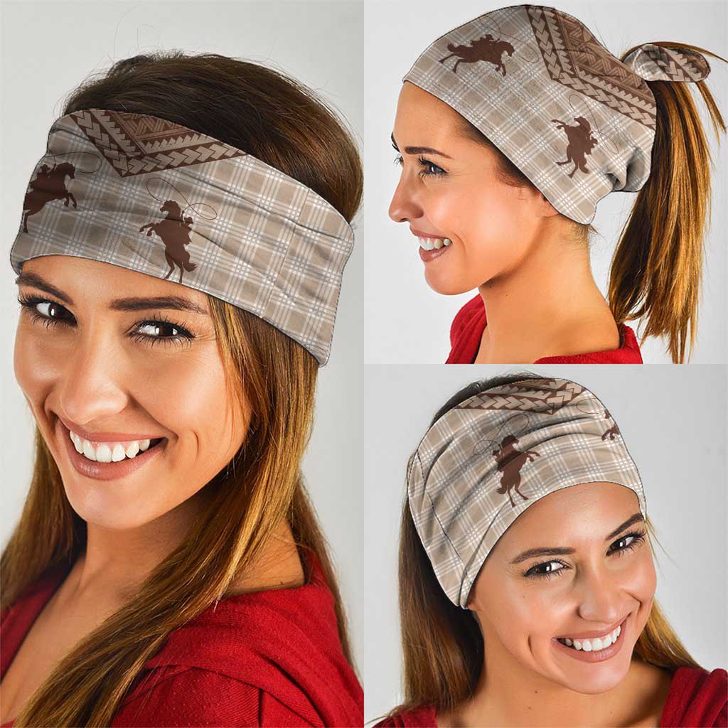 Aloha Hawaii Cowboys Paniolo Neck Gaiter Beige Palaka - Polynesian Pride