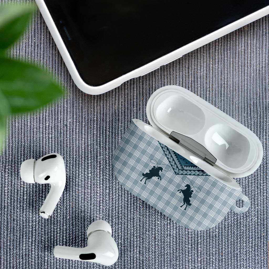 Aloha Hawaii Cowboys Paniolo AirPods Case Teal Palaka - Polynesian Pride