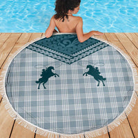Aloha Hawaii Cowboys Paniolo Beach Blanket Teal Palaka LT7 - Polynesian Pride