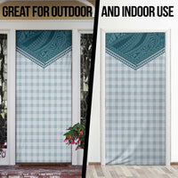 Aloha Hawaii Cowboys Paniolo Door Cover Teal Palaka - Polynesian Pride
