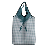 Aloha Hawaii Cowboys Paniolo Grocery Bag Teal Palaka - Polynesian Pride