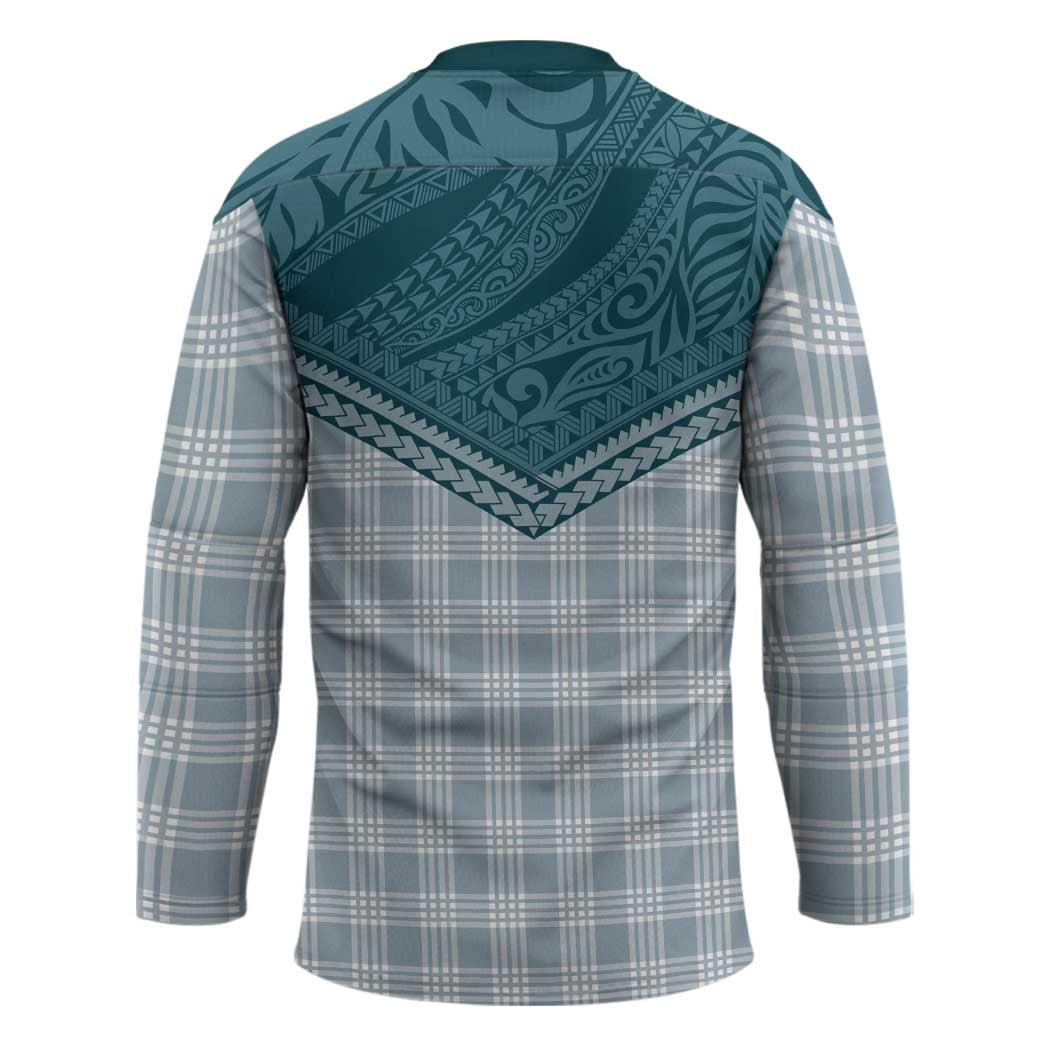 Aloha Hawaii Cowboys Paniolo Hockey Jersey Teal Palaka - Polynesian Pride
