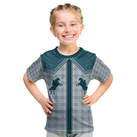 Aloha Hawaii Cowboys Paniolo Kid T Shirt Teal Palaka - Polynesian Pride