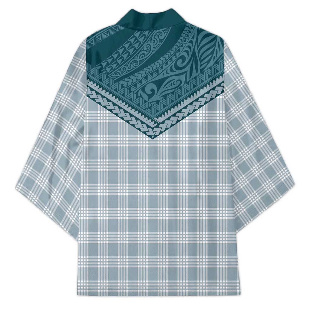 Aloha Hawaii Cowboys Paniolo Kimono Teal Palaka LT7 - Polynesian Pride