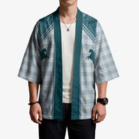 Aloha Hawaii Cowboys Paniolo Kimono Teal Palaka LT7 - Polynesian Pride