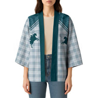 Aloha Hawaii Cowboys Paniolo Kimono Teal Palaka LT7 - Polynesian Pride