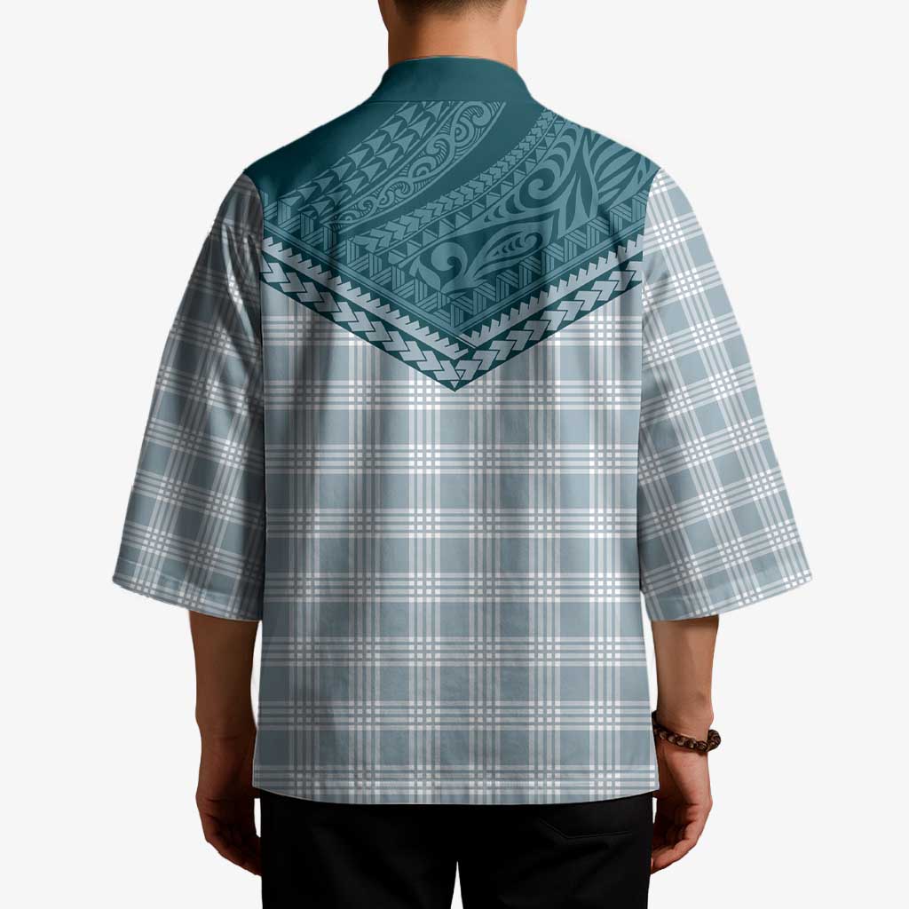 Aloha Hawaii Cowboys Paniolo Kimono Teal Palaka LT7 - Polynesian Pride