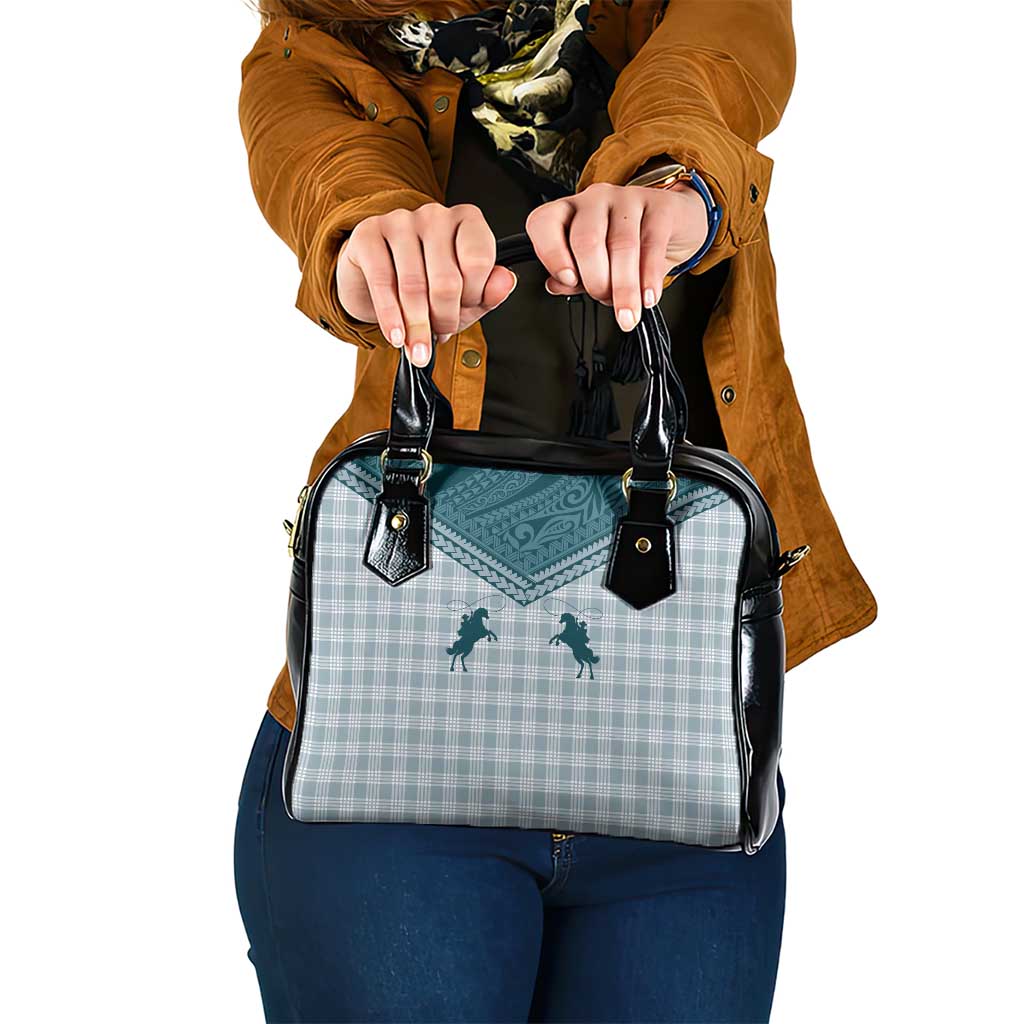 Aloha Hawaii Cowboys Paniolo Shoulder Handbag Teal Palaka - Polynesian Pride